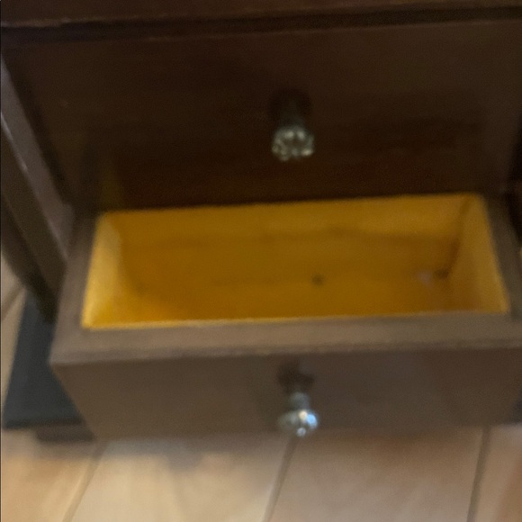 v i n t a g e :: Ornate antique Wooden Cabinet jewelry box - Picture 6 of 11